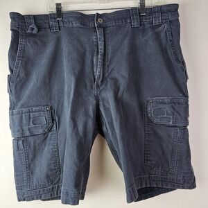 Duluth Trading Company Flex Fire‎ Hose Shorts Mens Sz 44 Blue Cargo Outdoor